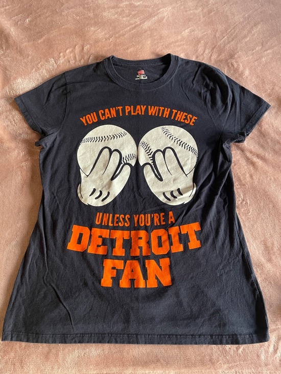 Hanes Tops - Detroit Tigers Fan Baseball Humor Graphic Tee